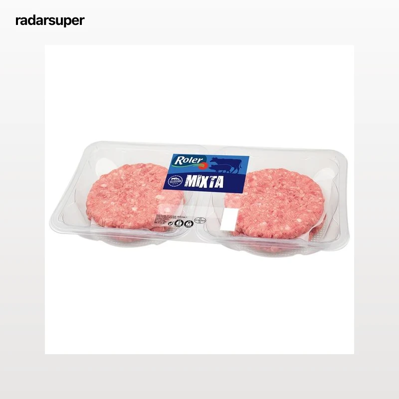 ROLER Selección La carniceria Bandeja de burger meat mixta (vacuno - cerdo), elaboradas sin gluten ni lactosa 4 x 80 g.
