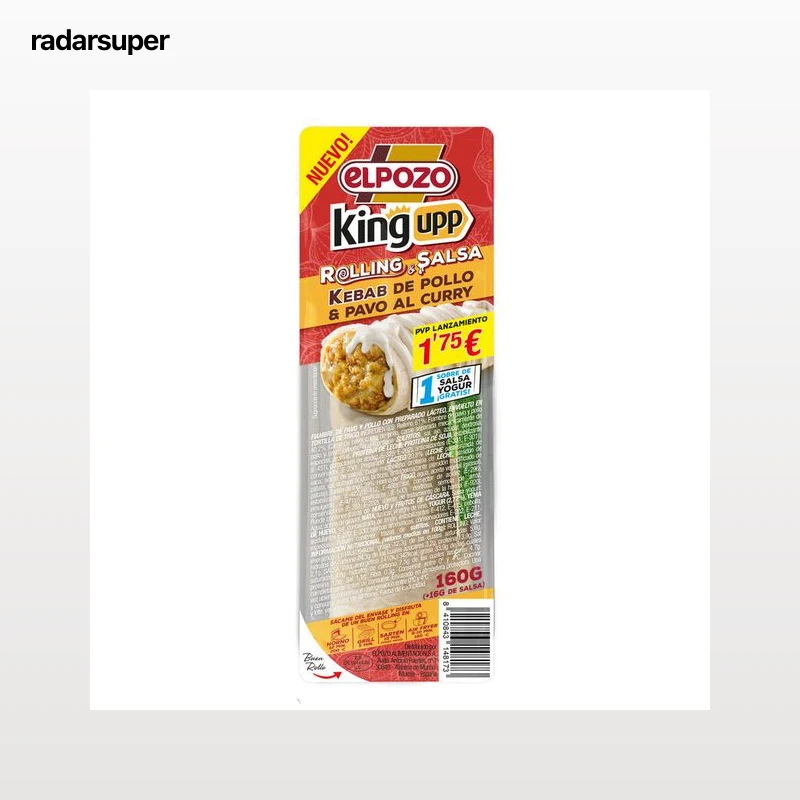 Rolling kebab de pollo y pavo al curry El Pozo 160g