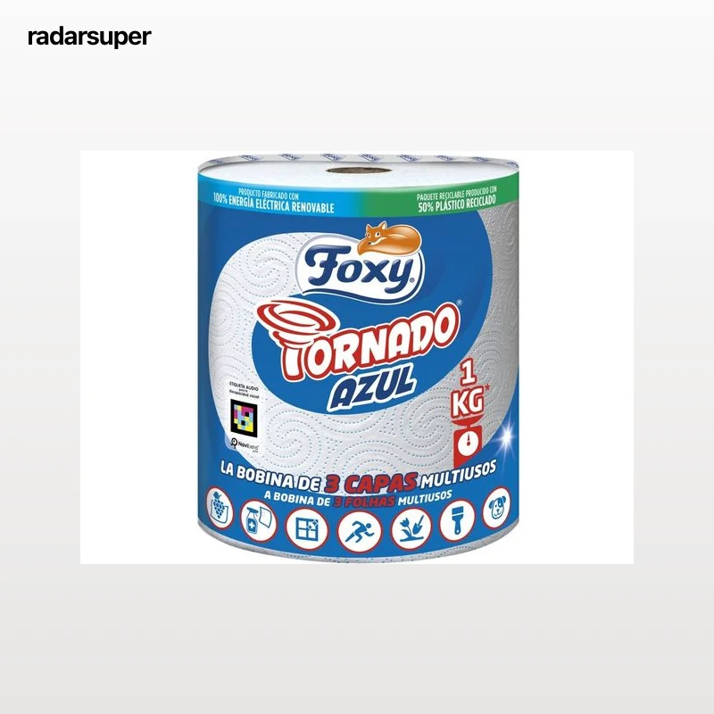 ROLO DE COZINHA FOXY JUMBO TORNADO AZUL 1UN