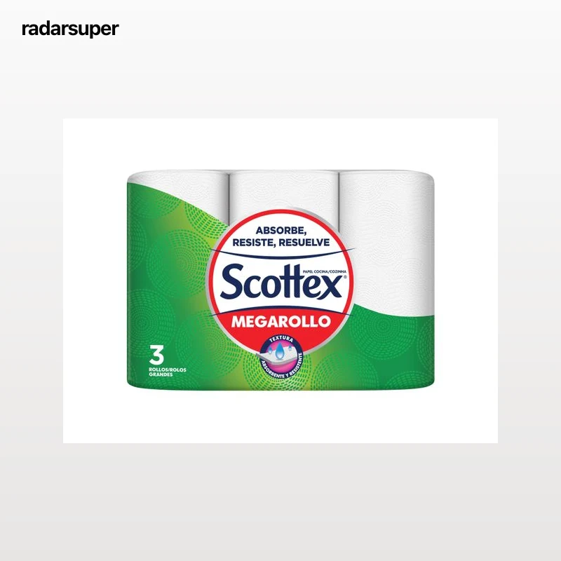 ROLO DE COZINHA SCOTTEX MEGAROLO 3ROLOS