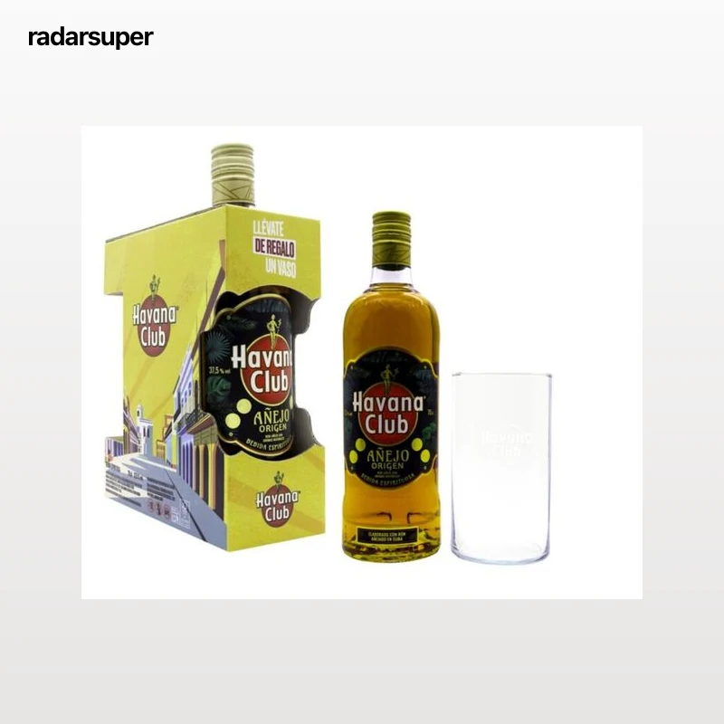 Ron añejo con vaso Havana Club 70cl
