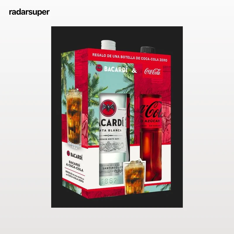 Ron blanco Bacardi 70cl + Coca-Cola Zero