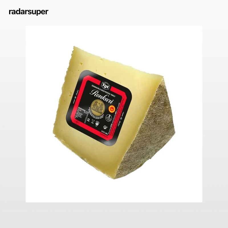 RONKARI Queso Roncal elaborado con leche cruda de oveja con Denominación de Origen Protegida (DOP), cuña.