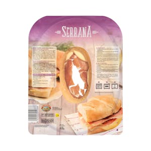 Rosca jamón serrano y queso emmental