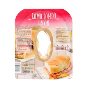 Rosca lomo, bacón y queso emmental