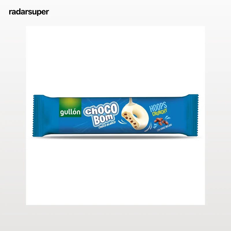 Roscos de galleta con chocolate blanco chocobom Gullón 128 g
