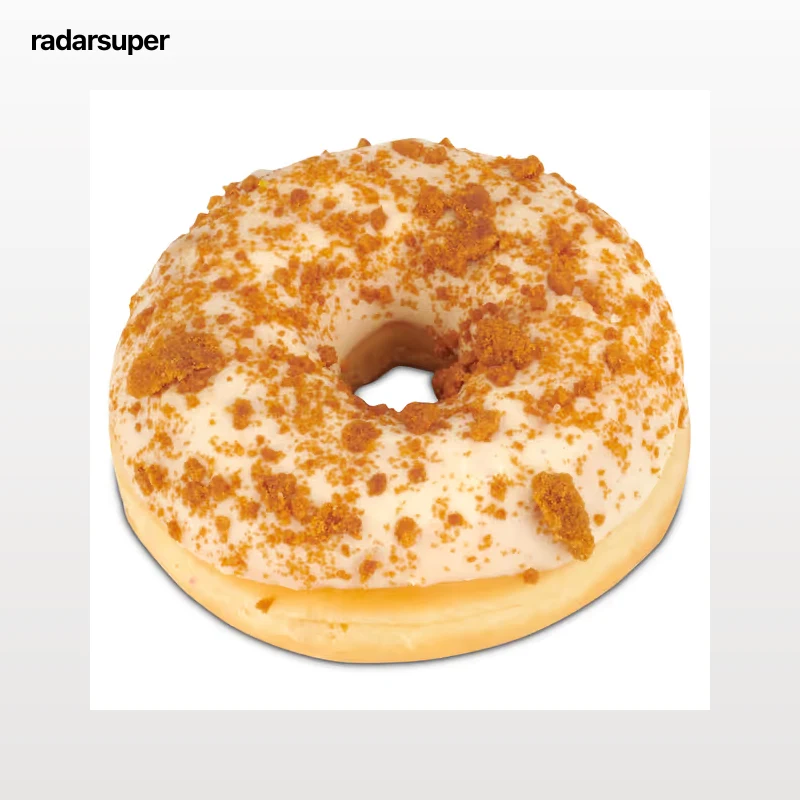 Rosquilla rellena de crema Biscoff cubierta de chocolate blanco y galleta 76 g