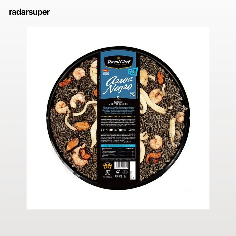 ROYAL CHEF Arroz negro sin gluten, calentar y listo 1 kg.