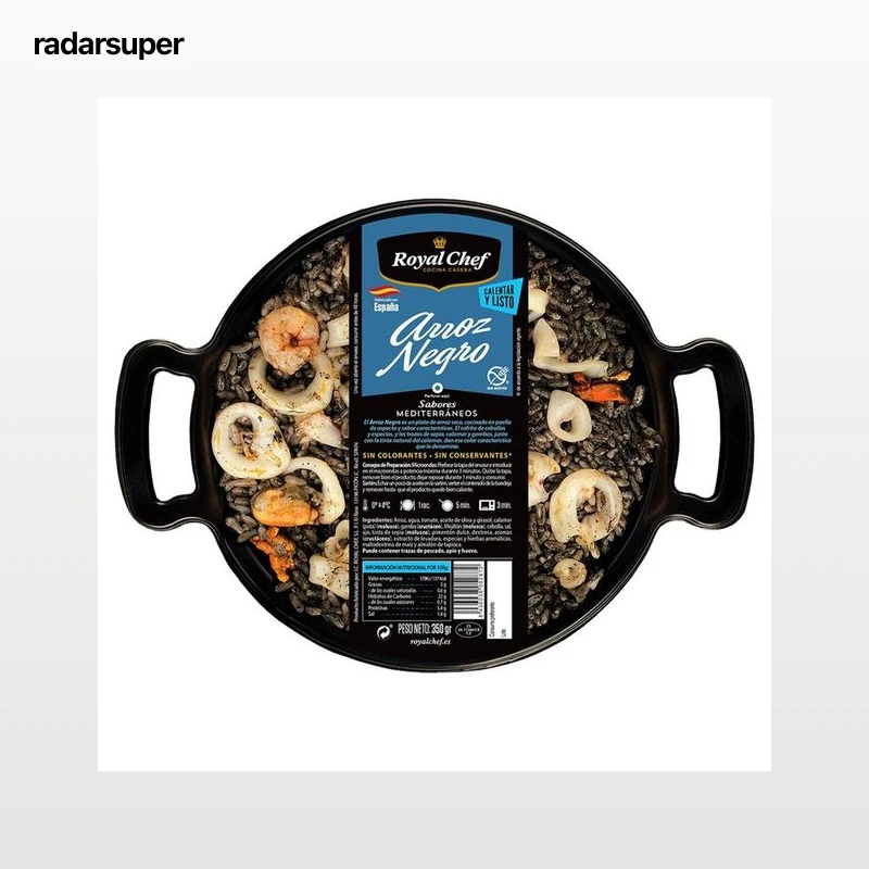 ROYAL CHEF Arroz negro sin gluten, listo para calentar y comer 350 g.