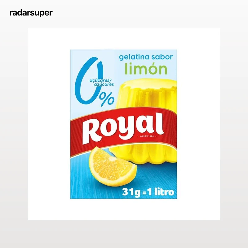 ROYAL Gelatina en polvo sabor limón 0 % 31 g.