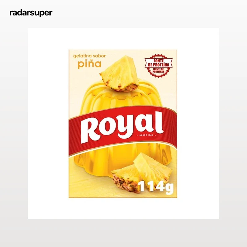 ROYAL Gelatina en polvo sabor piña ROYAL 114 g.