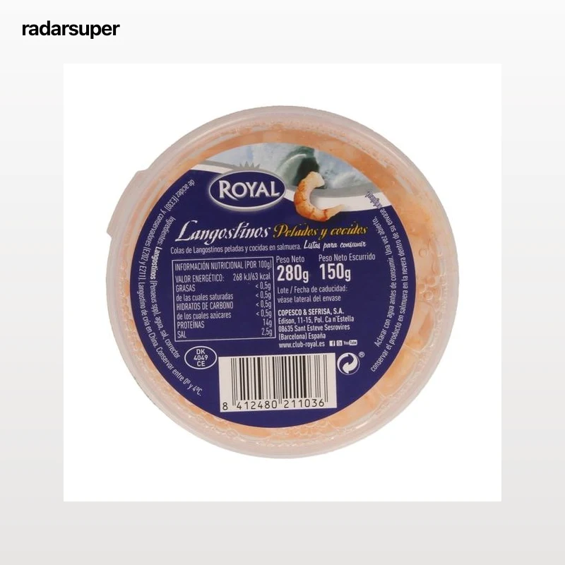 ROYAL Langostinos pelados y cocidos ROYAL 280 g.