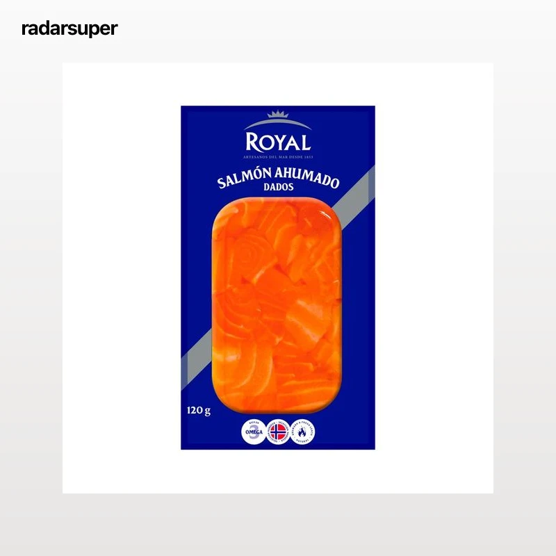 ROYAL Salmón ahumado dados 120 g.