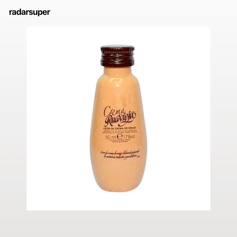 RUAVIEJA Licor de crema de orujo, elaborada en Galicia botella 5 cl.
