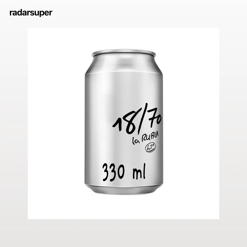 LA RUBIA 18/70 Cerveza en lata, 1 uds 33 cl.