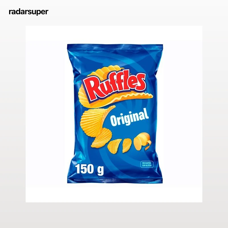 RUFFLES Patatas fritas onduladas bolsa de 150 g.