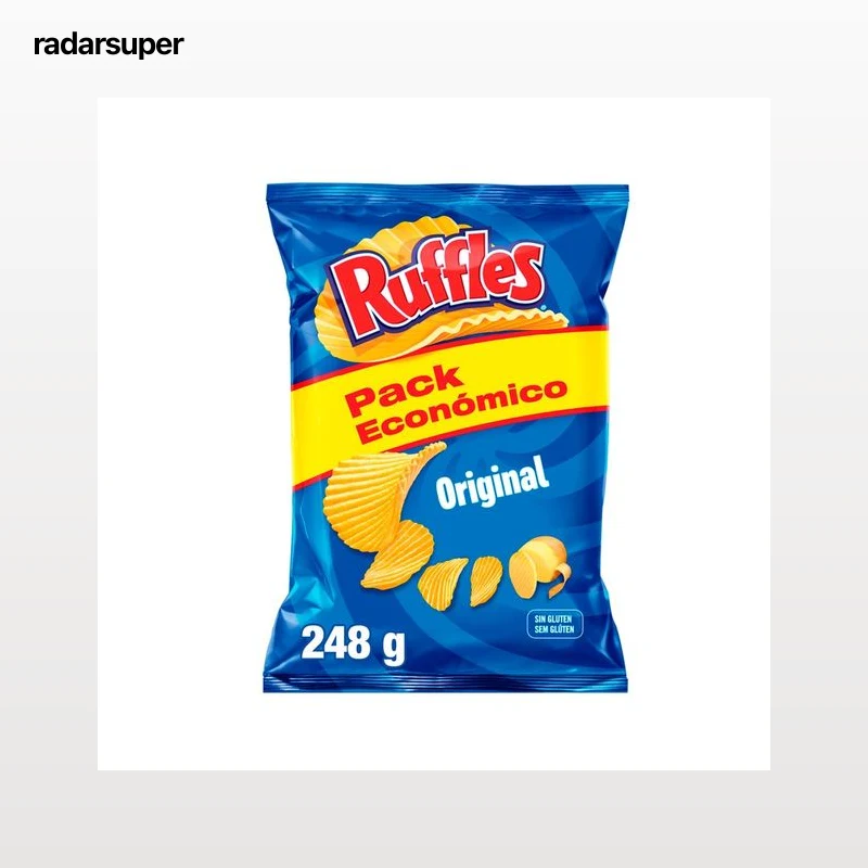 RUFFLES Patatas fritas originales onduladas bolsa de 248 g.