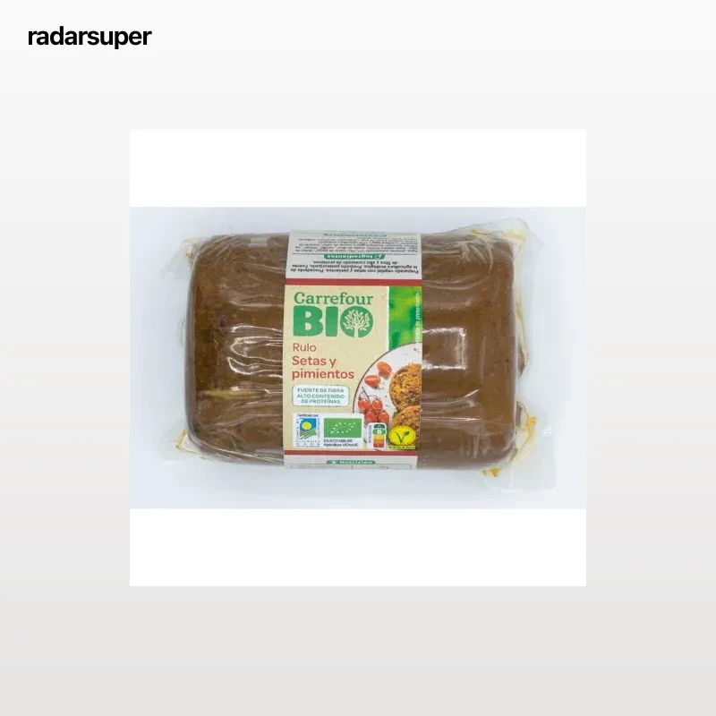Rulo de setas y pimientos ecológico Carrefour Bio 750 g.