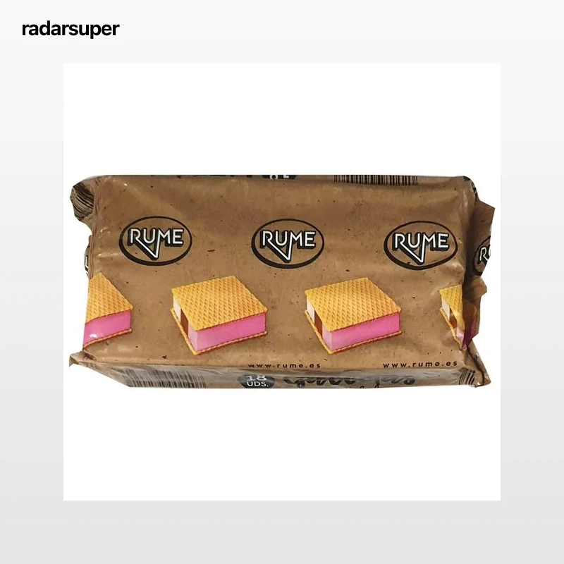 RUME Galletas cuadradas para helado 18 uds.