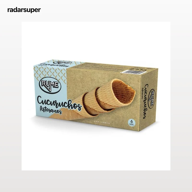 RUME Galletas cucuruchos artesanos para helados 140 gr pack de 6 uds