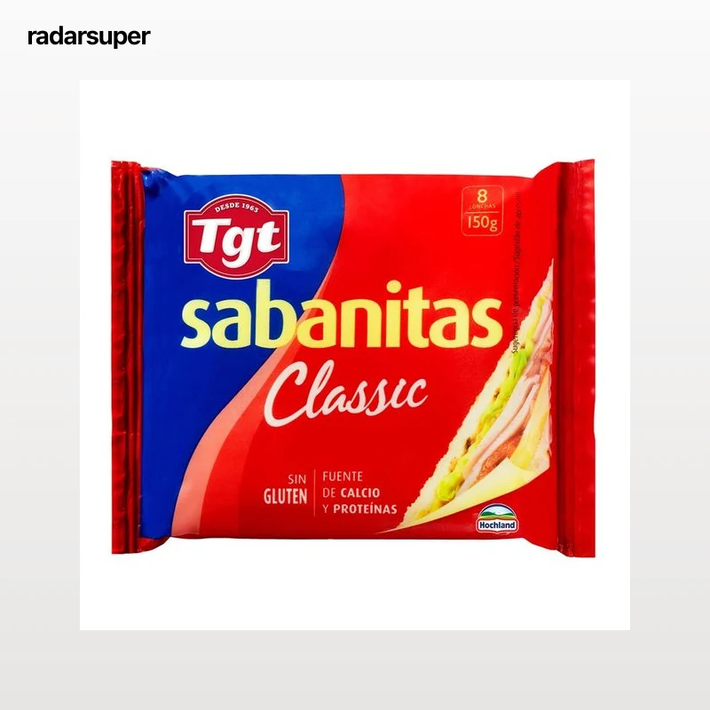 SABANITAS Queso en lonchas fundidas SABANITAS 8 uds. 150 g.