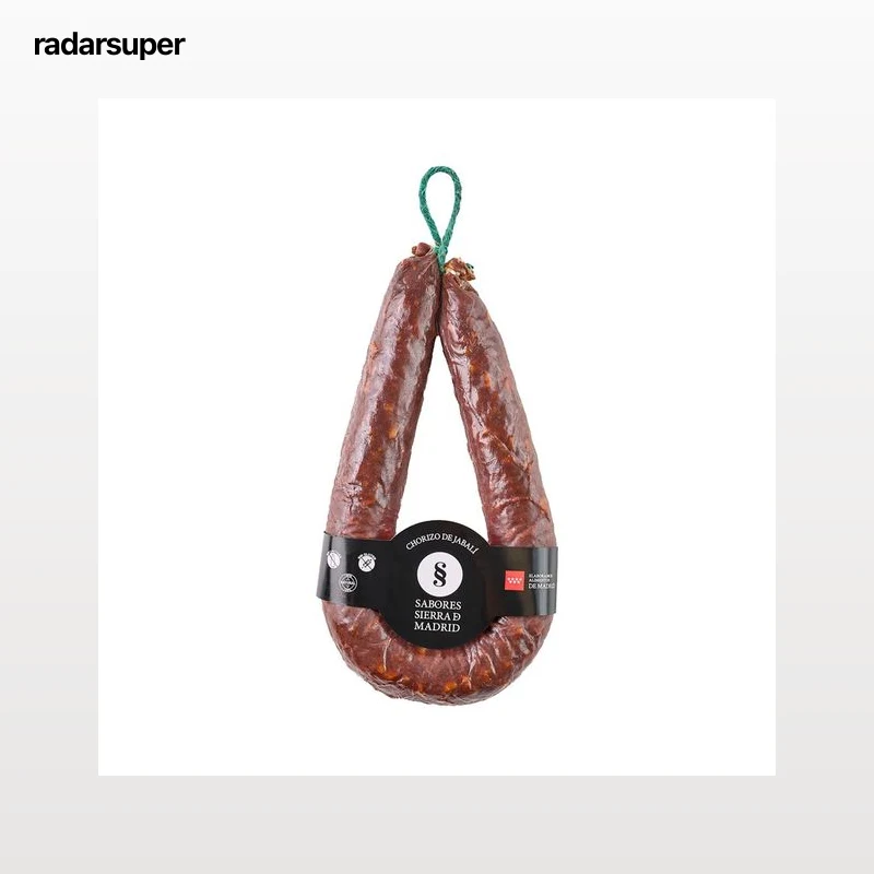 SABORES SIERRA DE MADRID Chorizo de jabalí 100% natural, elaborado sin gluten ni lactosa 250 g.