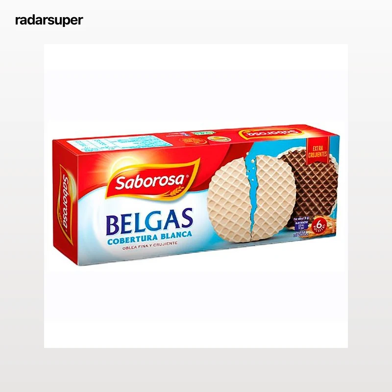 SABOROSA Galletas belgas con cobertura blanca 198 g.
