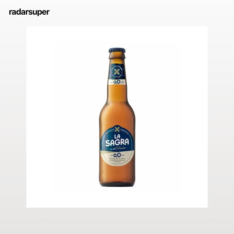 LA SAGRA Cerveza rubia sin alcohol (0,0%) botella de 33 cl.