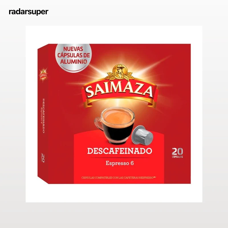 SAIMAZA Café en cápsulas descafeinado I6, 20 uds.