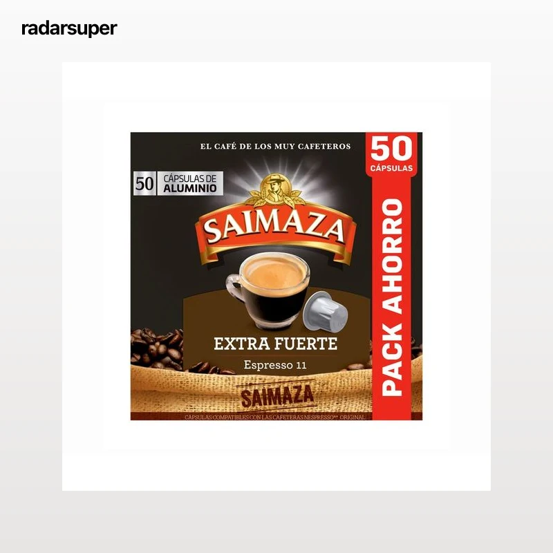 SAIMAZA Café cápsulas extrafuerte 50 uds 260 gr.