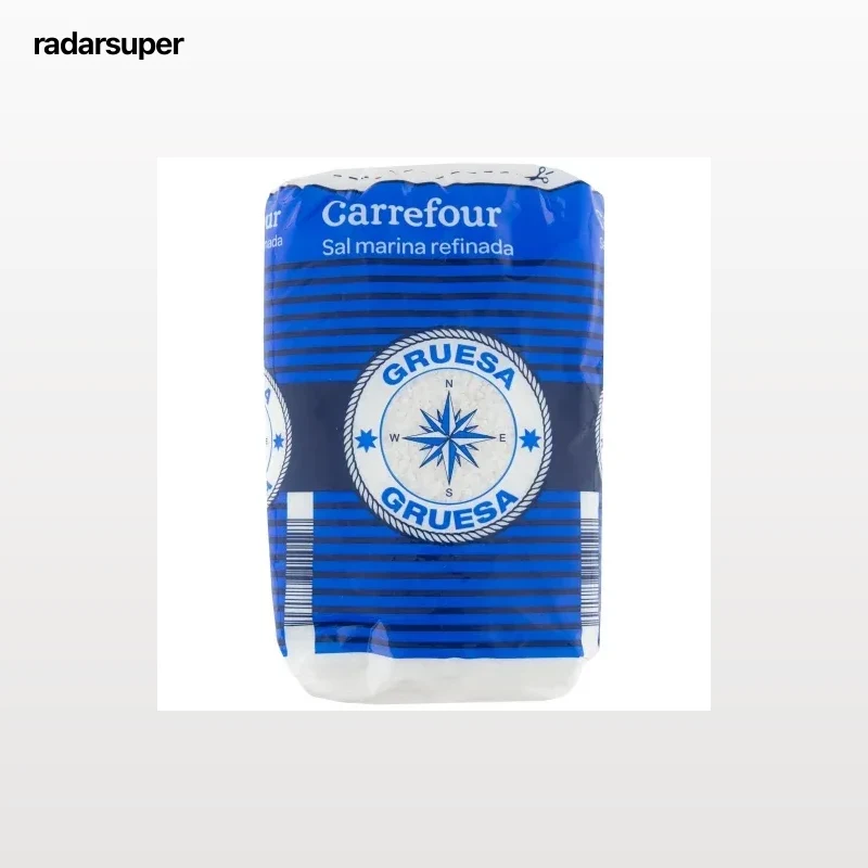 Sal marina refinada gruesa Carrefour 1 kg.