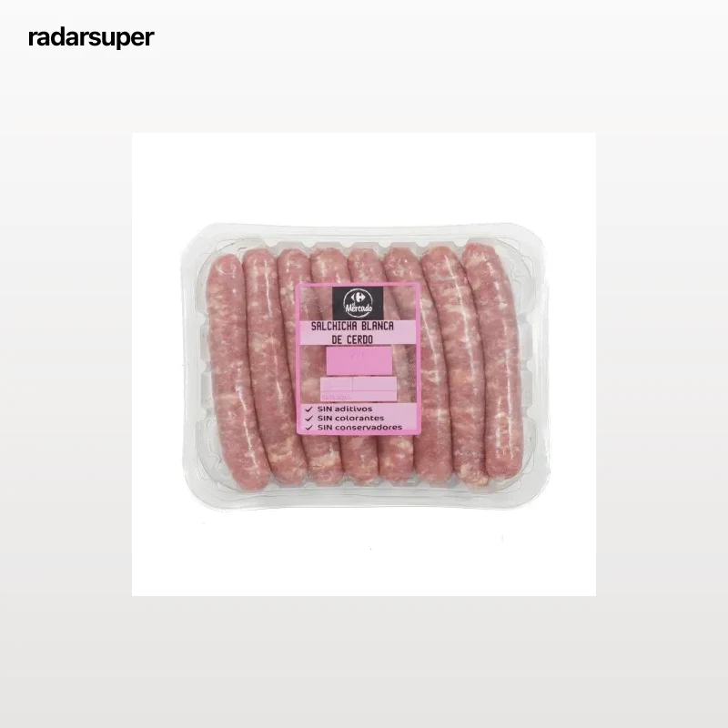 Salchicha blanca de cerdo Carrefour El Mercado 300 g aprox
