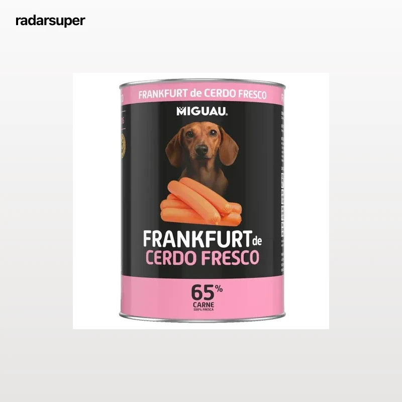 Salchicha frankfurt de cerdo para perro Miguau 400 g.