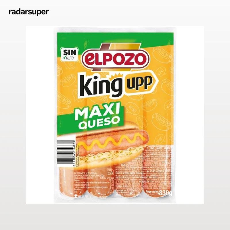 Salchicha king ELPOZO 330g maxi queso