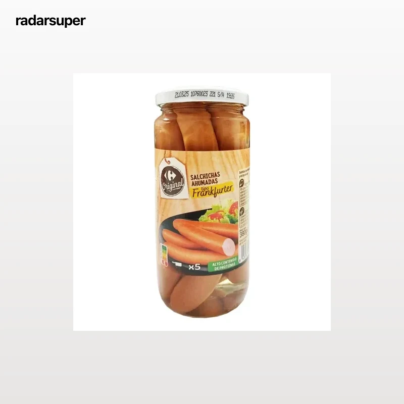 Salchichas ahumadas tipo Frankfurter Original Carrefour 250 g.
