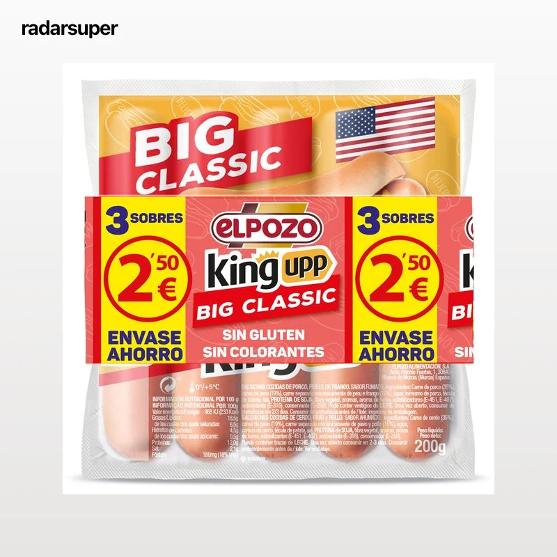 Salchichas big classic Elpozo 3 x 200 g