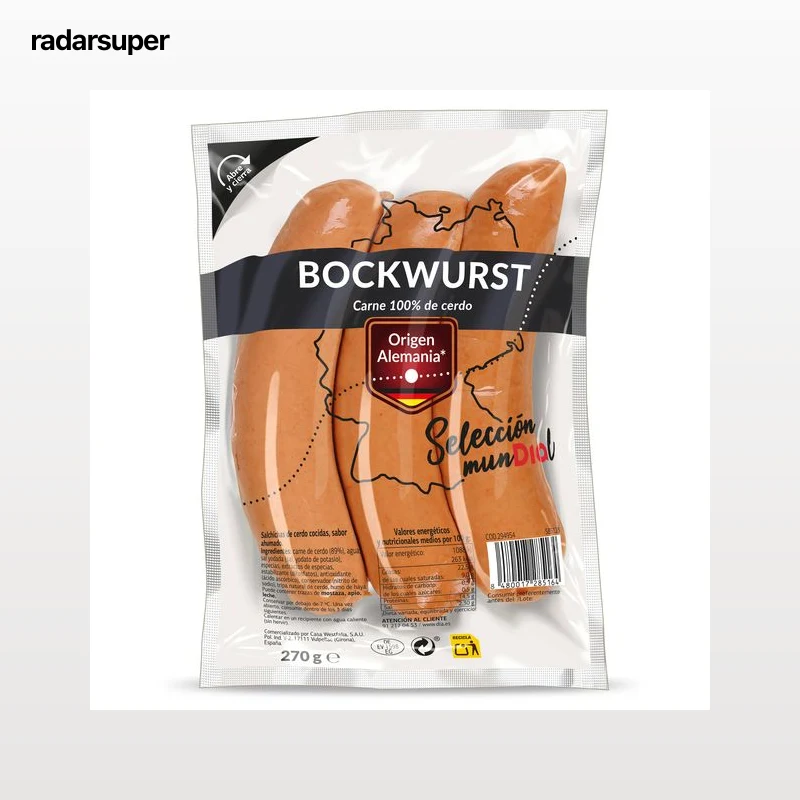 Salchichas bockwurst Dia Selección Mundial 270 g