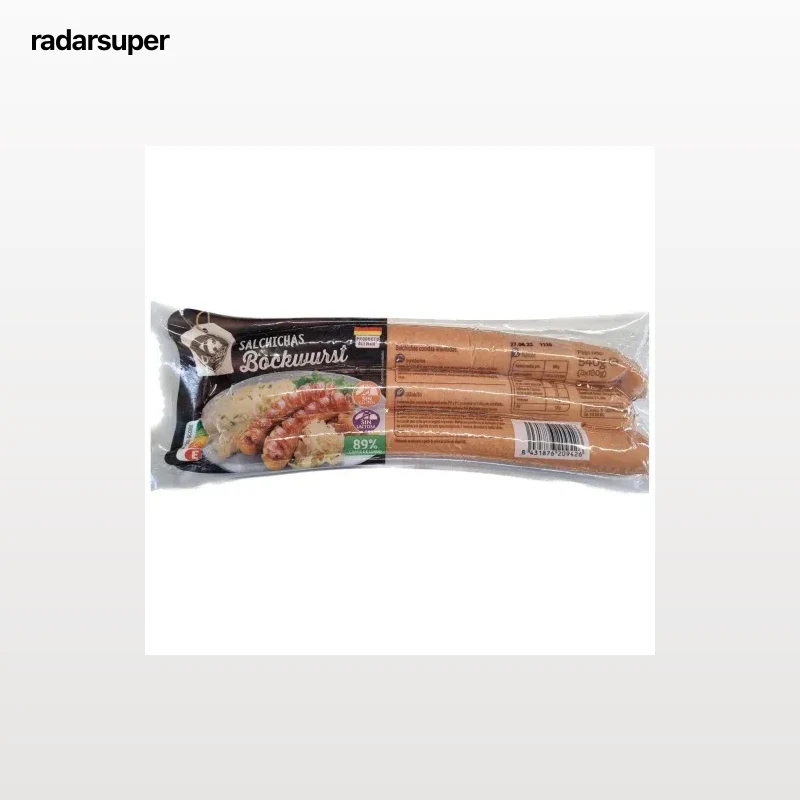 Salchichas bockwurst Carrefour sin gluten sin lactosa 540 g.
