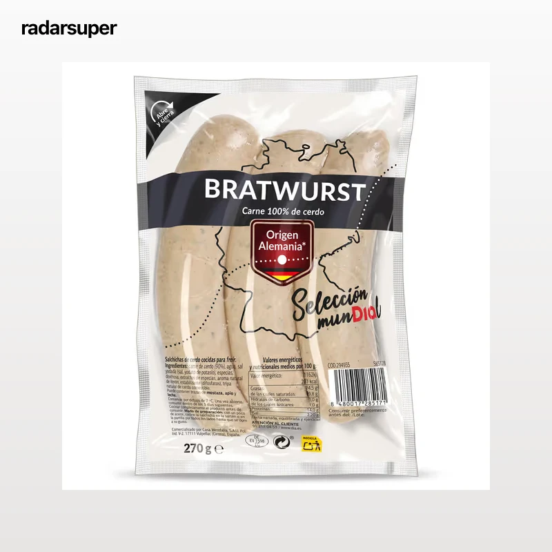 Salchichas bratwurst Dia Selección Mundial 270 g