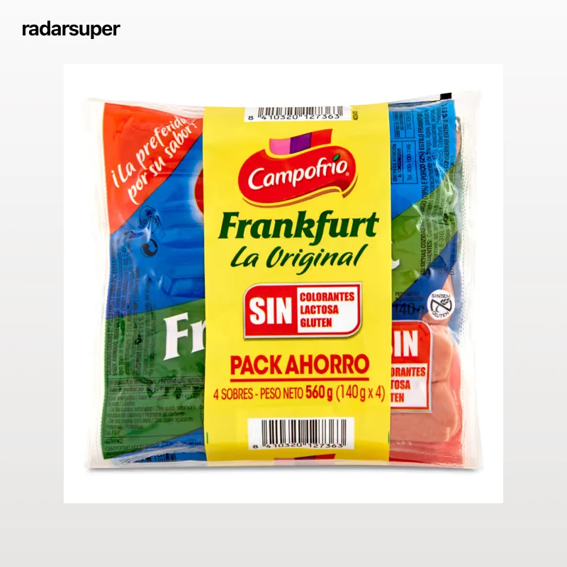 Salchichas cocidas frankfurt Campofrío 4 x 140 g