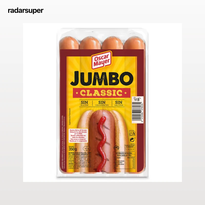 Salchichas cocidas jumbo classic Oscar Mayer 350 g
