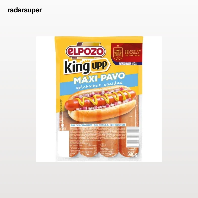 Salchichas de pechuga de pavo King El Pozo sin gluten 330 g.
