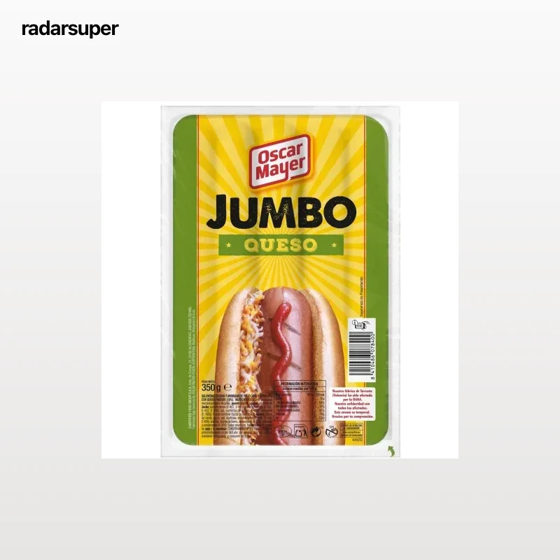 Salchichas de queso Oscar Mayers Jumbo sin gluten 350 g.
