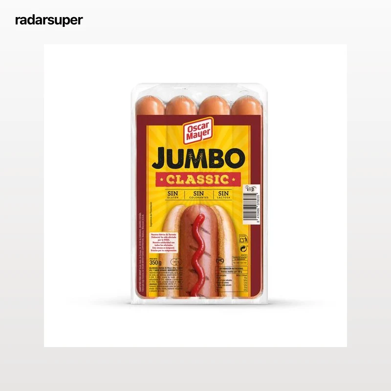 Salchichas tipo jumbo classic Oscar Mayer 350g pack 4 uds