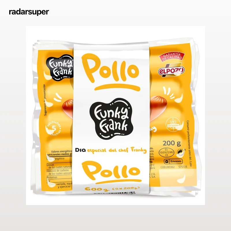 Salchichas Viena de pollo Dia Funky Frank 3 x 200 g
