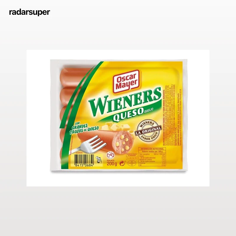 Salchichas wieners con queso Oscar Mayer 200g