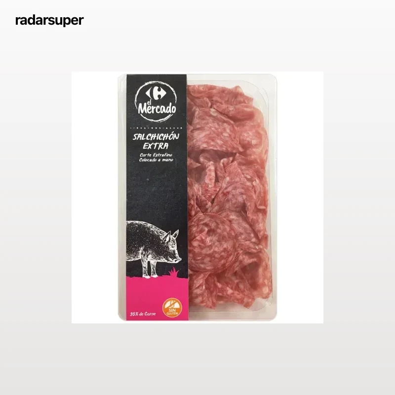 Salchichón extra en lonchas extrafinas Carrefour El Mercado sin gluten 100 g