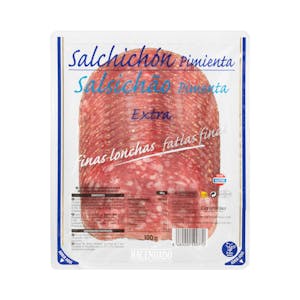 Salchichón extra pimienta Hacendado finas lonchas