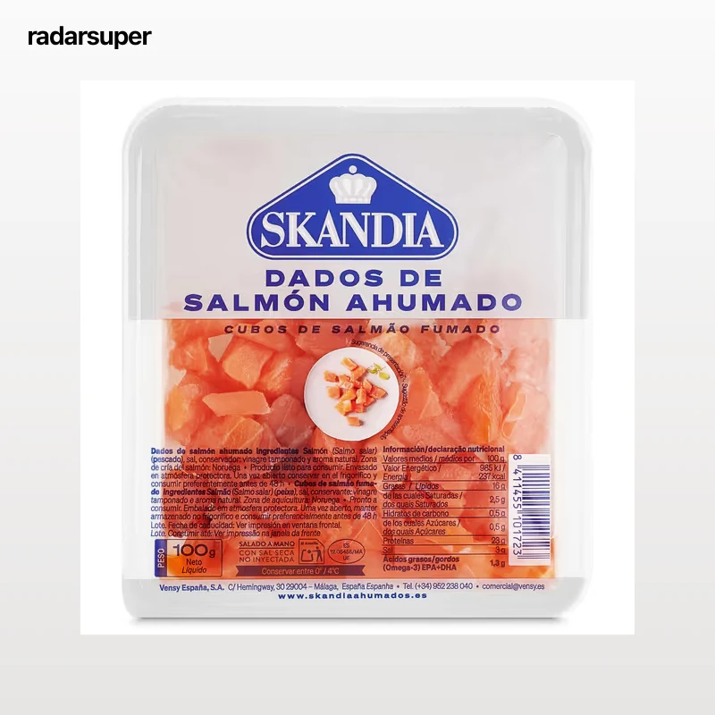 Salmón ahumado en dados Skandia 100 g