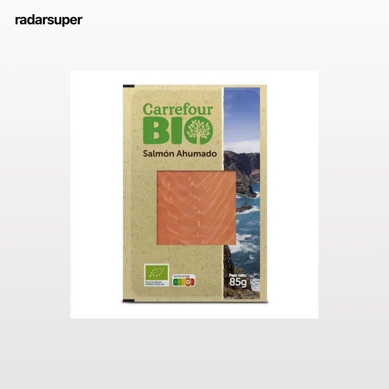 Salmón ahumado ecológico Carrefour Bio 85 g.